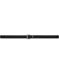 Saint Laurent - Grained Leather Cassandre Belt - Lyst
