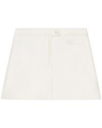 Courreges - Courregès Cotton Polyurethane Elastane Skirt - Lyst