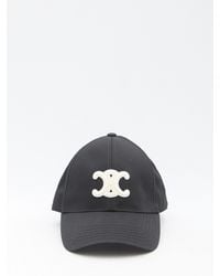 Celine - Triomphe Cotton Baseball Hat - Lyst