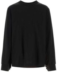 Sacai - Crew Neck T-Shirt - Lyst