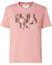 Fendi - Logo Print T-Shirt - Lyst
