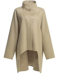 Alaïa - Alaia Long Asymmetrical Cashmere Coat - Lyst