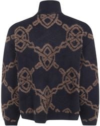 Daily Paper - Shield Knit Zip Up Sweater - Lyst