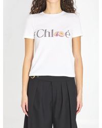 Chloé - Classic Printed T-Shirt - Lyst