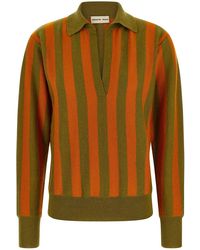 Alberto Biani - Striped Knit Polo Shirt - Lyst