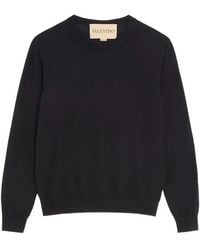 Valentino Garavani - Wool Jumper With Vlogo Embroidery - Lyst