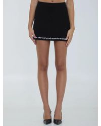 Alexander Wang - Ribbed Mini Skirt - Lyst