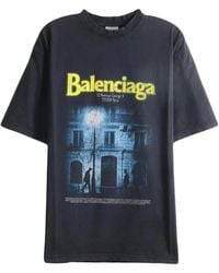 Balenciaga - Feaded Washed Medium Fit T-Shirt - Lyst
