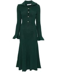 Self-Portrait - Keyhole Knit Midi Dress - Lyst