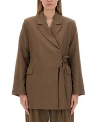 Ganni - Asymmetrical Blazer - Lyst