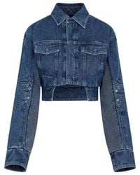 Off-White c/o Virgil Abloh - Off Motorcycle Hole Crop Jacket - Lyst