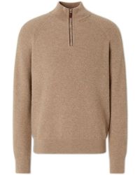 ZEGNA - Oasi Cashmere Zip-Up Turtleneck - Lyst