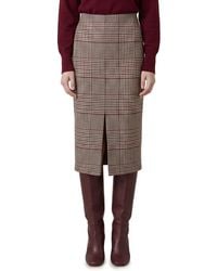 FEDERICA TOSI - Glen Plaid Midi Skirt - Lyst