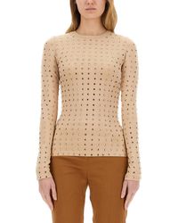 Sportmax - Embellished Crew Neck Top - Lyst