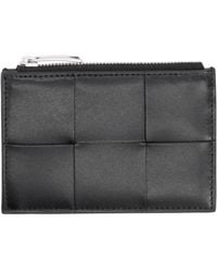 Bottega Veneta - Card Holder "Cassette" With Zipper - Lyst
