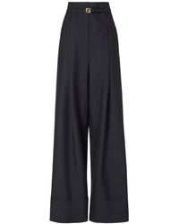 Fendi - Wide Elegant Trousers - Lyst