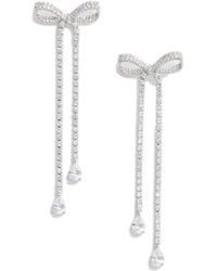 Self-Portrait - Dangling Crystal Embellished Earrings - Lyst