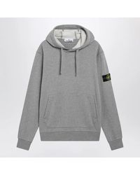 Stone Island - Mélange Cotton Hoodie - Lyst