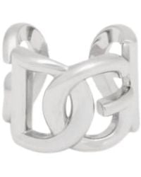 Dolce & Gabbana - Dolce & Gabbana-Tone Dolce & Gabbana Hypoallergenic Brass Ring Featuring An Engraved Classic Dg Initials Logo - Lyst