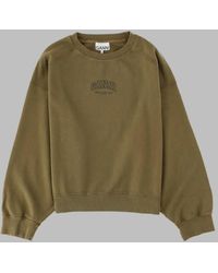 Ganni - Sweatshirt With Logo Organic Cotton Sweatshirts - Lyst