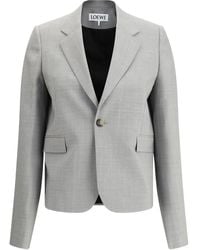 Loewe - Wool Single-Breasted Jacket - Lyst
