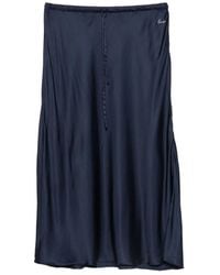 KENZO - Drawstring-Waist Logo-Plaque Midi Skirt - Lyst
