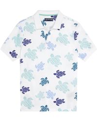 Vilebrequin - Organic Cotton Polo Shirt With Turtle Print - Lyst