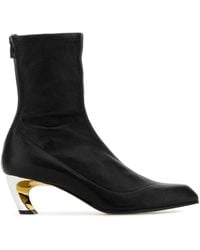 McQueen - Leather Armadillo Ankle Boots - Lyst