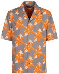 Gucci - Printed Cotton Poplin Shirt - Lyst