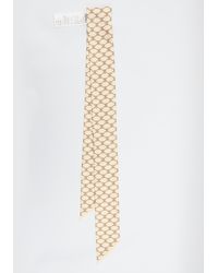 【CELINE】TRIOMPHE SILK TWILL LAVALLIèRE●AA0A60F24GB Celine Triomphe Silk Twill Lavallière in White | Lyst