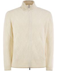 Fedeli - Full-Zip Cashmere Cable-Knit Cardigan - Lyst
