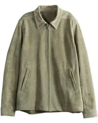 Rick Owens - Suede Zip-Up Jacket - Lyst