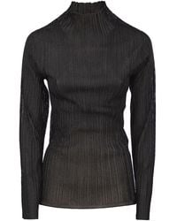 Fabiana Filippi - Ribbed Lurex Turtleneck Sweater - Lyst