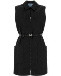Prada - Black Re-nylon Mini Dress - Lyst