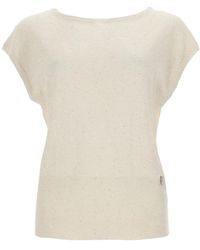 Herno - Sequined T-Shirt Cotton Blend T-Shirts - Lyst