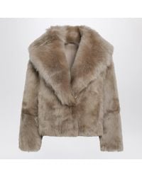 Blancha - Short Hazelnut Fur Jacket - Lyst