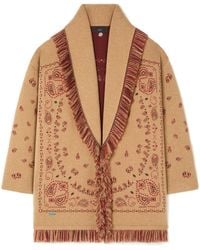 Alanui - Bandana Jacquard Fringed Cashmere Cardigan - Lyst