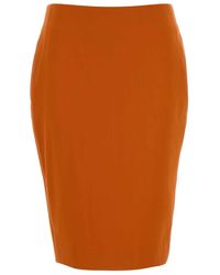 Saint Laurent - Stretch Viscose Blend Skirt - Lyst