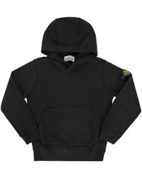 Stone Island - Hooded Sweatshirt With Badge - Lyst