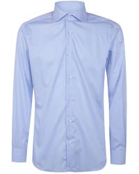 Barba Napoli - Classic Cotton Twill "Stright Bacchetta" Shirt - Lyst