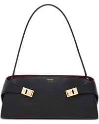 Ferragamo - Hug E/W Leather Shoulder Bag - Lyst