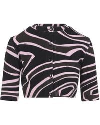 PUCCI - Khaki Cropped Cardigan - Lyst