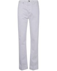 FRAME - "The Vertical" High Rise Straight Leg Jeans - Lyst