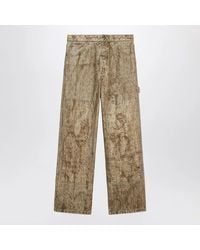 1989 STUDIO - Denim Flock Carpenter Pants Camo - Lyst