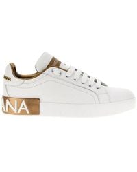 Dolce & Gabbana - Sneakers Portofino Calfskin - Lyst