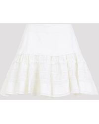 Alaïa - Alaia Ruffle Wool Mini Skirt - Lyst