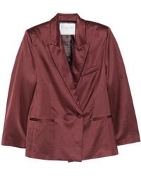 forte_forte - Chic Viscose Cotton Satin Tuxedo Ja - Lyst