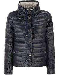 Herno - Reversible Ultra-Light Nylon Down Jacket With Funnel Neck - Lyst