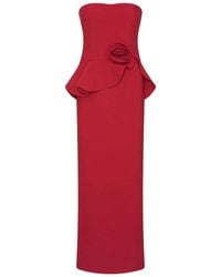 ROTATE BIRGER CHRISTENSEN - Long Flower Strapless Maxi Dress - Lyst