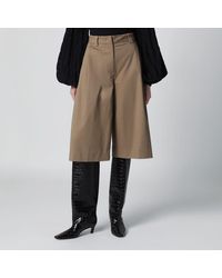 Thelatest - Cognac Cotton Dakota Bermuda Shorts - Lyst